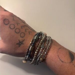 Elegant Multi-Color Beaded Bracelet Set